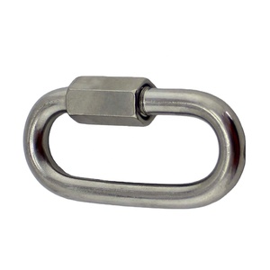 Stainless Steel Quick Release Oval Link With Screw Marine Grade Chain&Rope Connector, Locking Carabiner for Rock Climbing/Sports