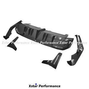 Difusor de labio trasero de fibra de carbono seco estilo LED de rendimiento Xstar para <span class=keywords><strong>Bmw</strong></span> <span class=keywords><strong>I4</strong></span> <span class=keywords><strong>M50</strong></span> <span class=keywords><strong>G26</strong></span> Kit de carrocería - Product Image 5