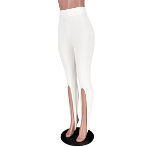 Mùa Hè Phụ Nữ Hộp Đêm Thời Trang Xương Sườn Khuấy Quần Phụ Nữ Cao Eo Chia Cắt Chặt Chẽ Legging Của Phụ Nữ Quần & Quần - Product Image 3