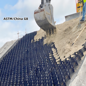 Paneles flexibles <span class=keywords><strong>de</strong></span> HDPE Geocell <span class=keywords><strong>de</strong></span> HDPE para pared <span class=keywords><strong>de</strong></span> contención <span class=keywords><strong>de</strong></span> pendientes Geocell instalada alrededor <span class=keywords><strong>de</strong></span> curvas, tuberías u otras estructuras - Product Image 1