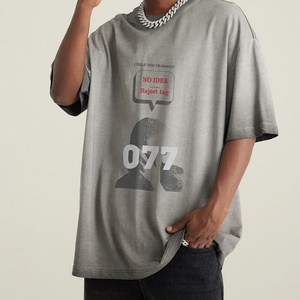 Camiseta de Estilo Casual, Tejido Grueso, Ecológica, Antipilling, Transpirable, con Estampado Animal, Cuello Redondo, para Personalizar - Product Image 5