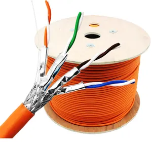 Cable de red trenzado blindado de alta velocidad, Cat7, SSTP, Lan, 305m, 4 pares, 8 núcleos