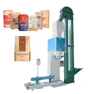 10 Kg 25 Kg 50 Kg Big Bag Doser Filler Wheat Flour Powder Filling Sewing Packing Machine