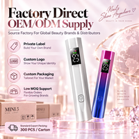 Lampe à ongles portable et puissante, fournie par l'usine, avec lumière à double longueur d'onde, batterie 240 mAh et support de marque privée ODM