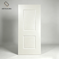 Fournisseur de panneaux de porte moulés blancs apprêtés, HDF 4 mm, style Shaker, 2 panneaux, pour portes intérieures, prêts à peindre, pour distributeurs