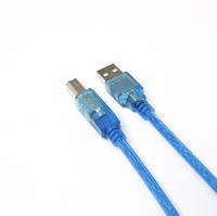 Hot Type a Mâle à Type B Mâle Haute Vitesse Transparent Bleu Barcode USB 2.0 Câble D'imprimante pour Imprimante 30cm 50 cm 1m 1.5m1.8m
