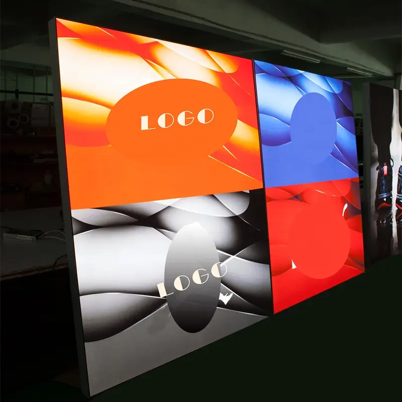 led light strip menu board advertising frameless fabric led lightbox aluminum display