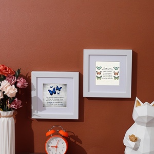 2PCS cadre photo en plastique motif papillon inspirant pour décorer son cadre d'affichage cadeau encourageant (avec noyau) - Product Image 4