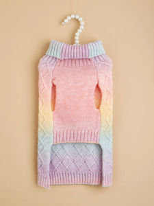 เสื้อสเวตเตอร์สุนัขสำหรับสุนัขตัวเล็กเสื้อกันหนาวถักลายสีรุ้งสำหรับสุนัขสัตว์เลี้ยงสุนัขฤดูหนาวเสื้อกันหนาวให้ความอบอุ่นสำหรับสุนัข yorkies <span class=keywords><strong>chihuahua</strong></span> - Product Image 5