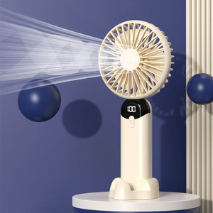 6-Speed <strong>LED</strong> Handheld <strong>Fan</strong> - <strong>USB</strong> Rechargeable Mini <strong>Desk</strong> <strong>Fan</strong> <strong>with</strong> Digital Display, Portable &amp; Customizable - Product Image 6