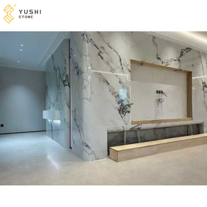 Yushi tự nhiên Backlit phiến đá cẩm thạch tường Bảng điều khiển đánh bóng dover Trắng phiến đá cẩm thạch với tĩnh mạch màu xám - Product Image 3