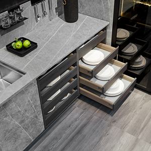 Gabinetes de Cocina Multifuncionales de Madera Maciza de Abedul de Diseño Moderno, Diseño de Gabinete Personalizado Gratuito, Muebles de Cocina de Alta Calidad - Product Image 1