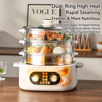 Panci Masak Listrik Multifungsi Grosir Great Bear untuk Hotel, Pengukus Makanan Listrik Otomatis 5 Lapis untuk Memasak