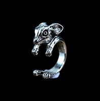 Colección de Anillos Punk Vintage para Hombre al por Mayor: Diseños Retro Geniales de Totem, Geometría, Calavera, Lobo y Águila