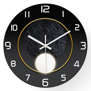 Horloge <span class=keywords><strong>murale</strong></span> à quartz Lotus Art transfrontalier moderne de 12 pouces 30cm silencieuse pour salon affichage en verre à face unique - Product Image 5