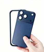 Nouveau modèle : Coque de téléphone anti-chute avec cadre arrière en métal et film de protection d'objectif, se transforme instantanément en iPhone 17 Pro Max, compatible iPhone 17 et 16 Pro Max