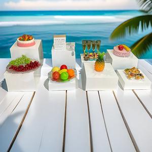 <span class=keywords><strong>Support</strong></span> à nourriture carré en acrylique Gaojian, <span class=keywords><strong>support</strong></span> à dessert, 8 boîtes à cubes imbriquées, rehausseurs, carton pour la présentation de la restauration lors de mariages et de fêtes - Product Image 3