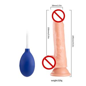Sprey su Penis ve boşalma özelliği ile gerçekçi kadın mastürbasyon için seks oyuncakları yumuşak PVC ve ABS yapay Penis - Product Image 2