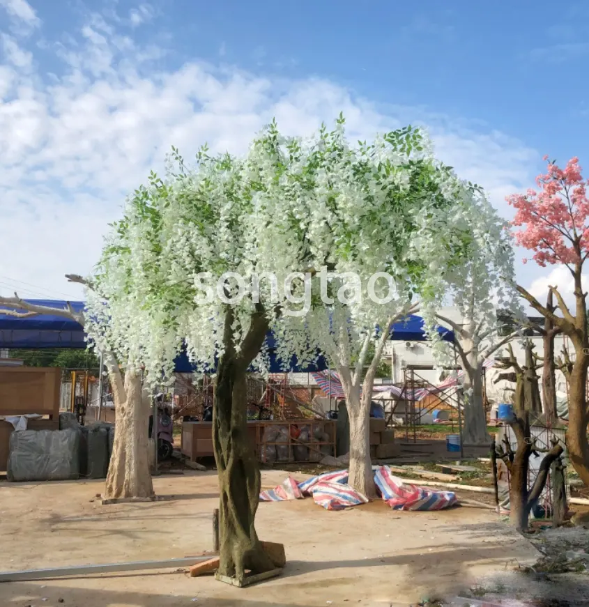 Songtao ต้นไม้เทียมขนาดใหญ่จำลองภูมิทัศน์ต้นไม้ดอกไม้ประดิษฐ์สำหรับสวนโรงแรมตกแต่งงานแต่งงาน