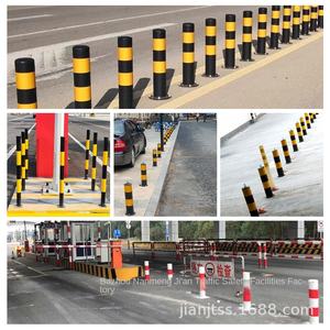 Colonne de tuyaux en acier de marquage routier transfrontalier JI'AN Colonne d'avertissement de parking Barricade Limite de hauteur standard Protection du trafic - Product Image 3
