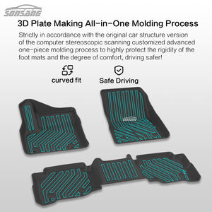 Tapis de sol de voiture 3D de luxe imperméables pour Qashqai, <span class=keywords><strong>Escape</strong></span> et Equinox 2024 - Ensemble complet 3 pièces 3 mm d'épaisseur - Product Image 3