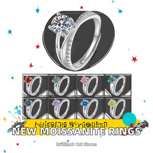 Nouveautés Bijoux fins en argent sterling 925 plaqué rhodium, bagues de fiançailles en moissanite taille brillant avec sertissage griffe pour femme - Product Image 2