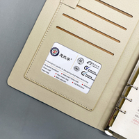 Carnet de notes A5 à couverture rigide personnalisée-Classeur à 6 anneaux, Pages lignées rechargeables, couverture durable pour le bureau et l'école, design personnalisé