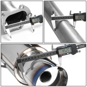 02-07 <span class=keywords><strong>Subaru</strong></span> Impreza <span class=keywords><strong>WRX</strong></span>/STI Turbo Catback Auspuff 3 \ "Voll mit 4,5 \" Schall dämpfer spitze Stahl und rostfreiem Fallrohr