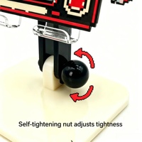 Support de téléphone pliable en acrylique, design Pixel Game Kitty, perles Perler, étanche, flexible, réglable, décoration de bureau, cadeau, logo personnalisé OEM