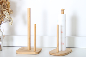 Portarotolo Moderno in <span class=keywords><strong>Legno</strong></span> per Cucina e Sala da Pranzo, Organizzatore Sostenibile per Rotoli con <span class=keywords><strong>Porta</strong></span> Pellicola Alimentare e <span class=keywords><strong>Porta</strong></span> Salviette - Product Image 2