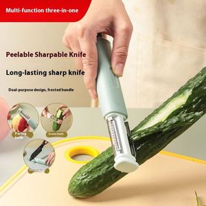 Three-in-One Ceramic Kitchen Gadgets Portable <b>Knife</b> <b>Sharpener</b> Peeler Shredder for Multi-Use Wholesale - Product Image 4