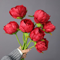 Fleurs artificielles de pivoine vintage en soie haute simulation, directement de l'usine, en gros pour mariages et événements floraux