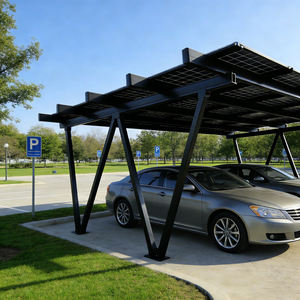 簡単設置地上設置10kw防水ソーラーパネルカーポートシステムアルミ製PV駐車場構造ソーラーモダンソーラーカーパーキング - Product Image 2