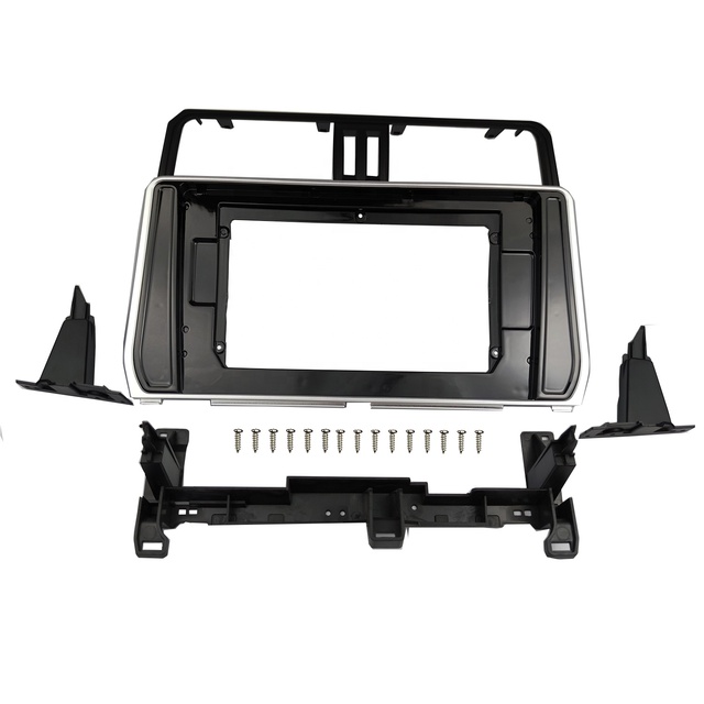 Car Radio Frame for TOYOTA Land Cruiser Prado (150) 2017+ 10.1 INCH Stereo GPS Player Fascia Panel Double Din Dash Mount Kit