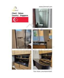 CBMmart Fabrikpreis Maßgefertigte Holz-Aluminium-Kleiderschränke Luxuriöse High-End-Schlafzimmerschränke Begehbarer Kleiderschrank für Hausbau - Product Image 4