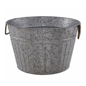 Jardinière décorative moderne en métal vintage en fer martelé galvanisé pour balcon, décoration de jardin, pots de plantes pour le dernier espace extérieur - Product Image 1