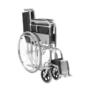 Silla de ruedas de acero manual autopropulsada ligera plegable económica estándar para adultos mayores - Product Image 6