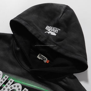 Sweat à capuche pour homme de qualité supérieure, style décontracté, effet délavé, coupe ample, vintage, pour sports aquatiques, marques tendance - Product Image 4