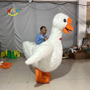<span class=keywords><strong>Costume</strong></span> gonflable d'animal en peluche pour adulte, oie blanche, pour marcher et rouler - Product Image 5