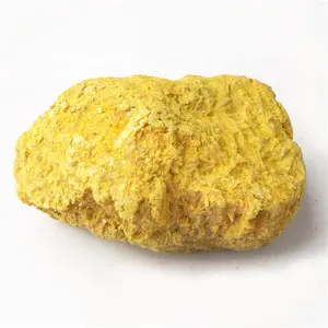 Pedra mineral de enxofre para homens, pedra mineral de enxofre natural amarelo esmagado para fengshui