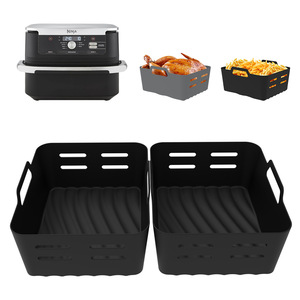 Molde y bandeja de silicona Pietuley más grandes para freidora de aire Ninja AF500EU/<span class=keywords><strong>COSORI</strong></span>, aptos para lavavajillas - Product Image 6