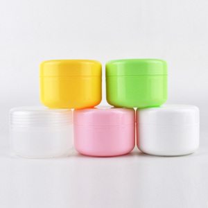 Super March 30g 50g 100g 200g 250g Pots en plastique cosmétiques roses, verts, jaunes, transparents, blancs, contenants en plastique pour produits capillaires avec couvercle - Product Image 1