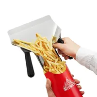 Commercial French Fry Scoop, Right - Stainless Steel Bagger & Scooper, 7.75  x 2.5 - Foods Co.