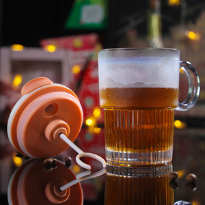 Vaso Mezclador Automático de Vidrio Transparente Personalizado, Botella Mezcladora de Café, Leche y Proteínas con un Solo Clic, Vaso de Regalo de Grado Alimenticio con Asa - Product Image 1