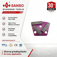 Disque à segment de meulage diamanté soudé haute fréquence OEM d'usine, forme trapézoïdale, haute dureté, 10 mm, 16 mm # -270 #   Béton granulé