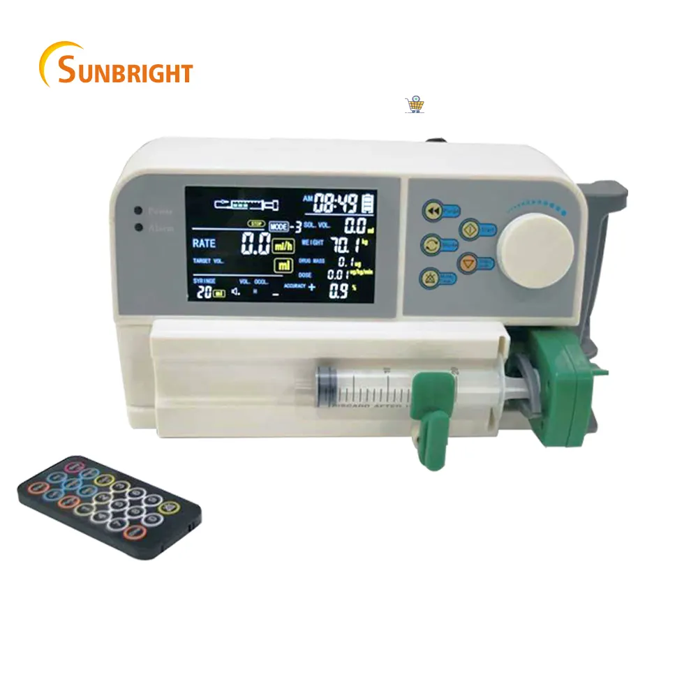 Portable ambulance infusion pump syringe pump ppt new SUN 500 cost efficient model