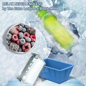 Moules à glaçons en silicone extra-larges, faciles à démouler, 8 lb et 4 lb, avec couvercle, pour baignoire à glace, bains à domicile - Product Image 4