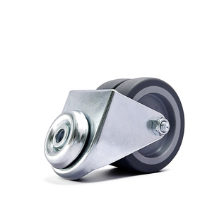 Roulettes silencieuses grises en TPR <span class=keywords><strong>pour</strong></span> aéroport, haute capacité, 2 pouces de large, petit diamètre 50 mm, pivotantes, avec trou de boulon, doubles roulettes - Product Image 1