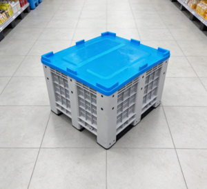 <span class=keywords><strong>Caisse</strong></span> en <span class=keywords><strong>plastique</strong></span> empilable et pliable |   Qualité alimentaire, à roulettes pour utilisation logistique - Product Image 6