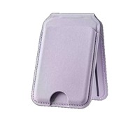 Dompet Kartu Kredit Magnetik Bisnis Fashion Portabel Bahan PU Penyangga Ponsel Kantong Kartu ID Kompatibel dengan Perangkat Keras MagSafe